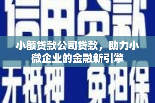 博野小额贷款公司贷款，助力小微企业的金融新引擎