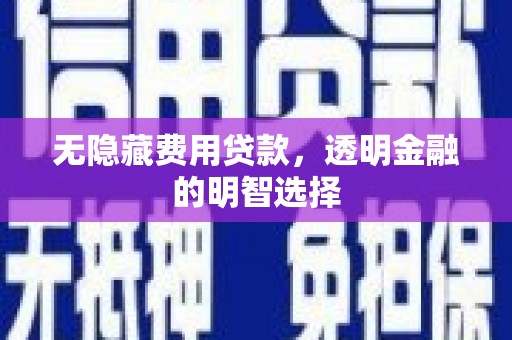 博野无隐藏费用贷款，透明金融的明智选择