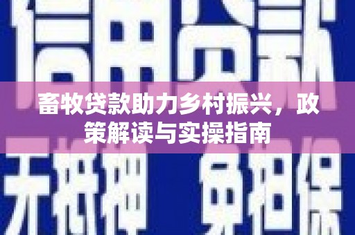 博野畜牧贷款助力乡村振兴，政策解读与实操指南