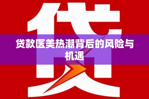 博野贷款医美热潮背后的风险与机遇