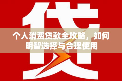 博野个人消费贷款全攻略，如何明智选择与合理使用